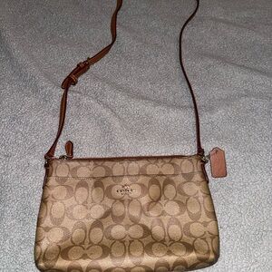 Coach Tan Signature Crossbody Bag